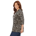 thumbnail image 3 of Catherines Women's Plus Size Easy Fit 3/4-Sleeve V-Neck Tunic, 3 of 4