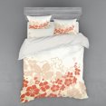 thumbnail image 2 of Ambesonne Floral Bedding Set 3 Pcs, Hawaii Flowers Tropical, Twin, Fuchsia Salmon White, 2 of 3
