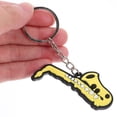 thumbnail image 3 of WORGEOUS  6 Pcs Musical Instrument Charms Key Chain Bag Keychains Student Baby Yellow, 3 of 8