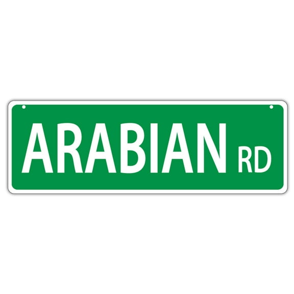 Plastic Street Signs: ARABIAN ROAD | Horses, Gifts, Decorations