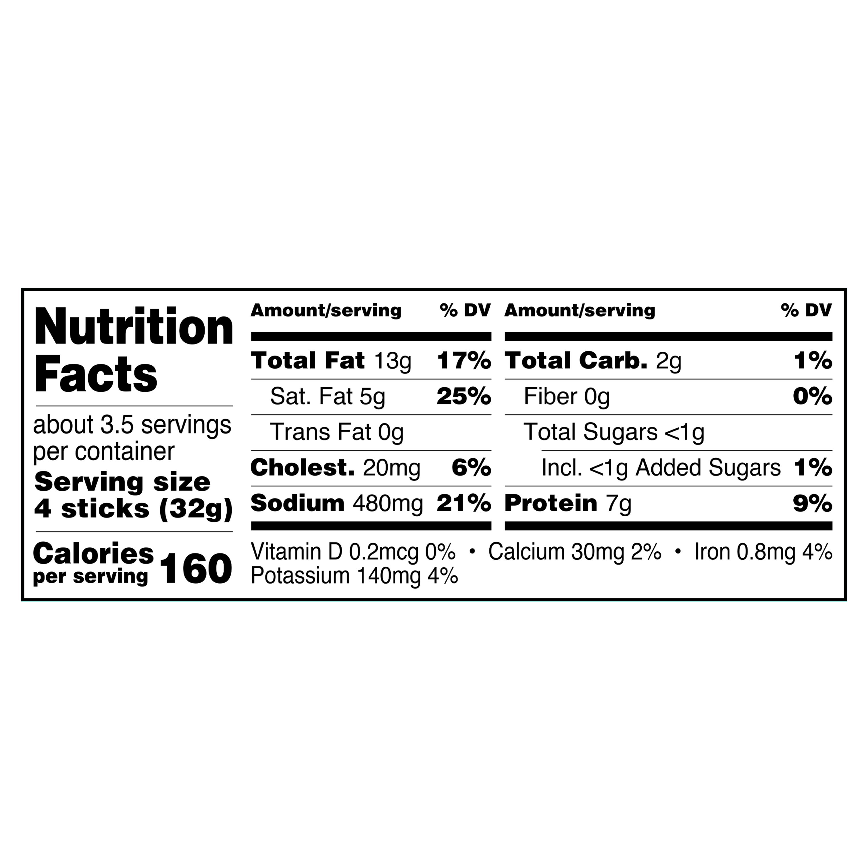 beef stick nutrition