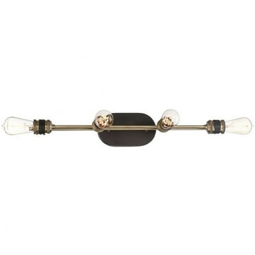 Designers Fountain Miles Vintage Bronze 4 Light Bathroom Vanity Light Fixture, 91004-VB