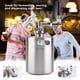 thumbnail image 5 of Mini barril de acero inoxidable de 2 l con grifo, sistema dispensador de cerveza artesanal presurizado para elaboración casera, 5 of 13