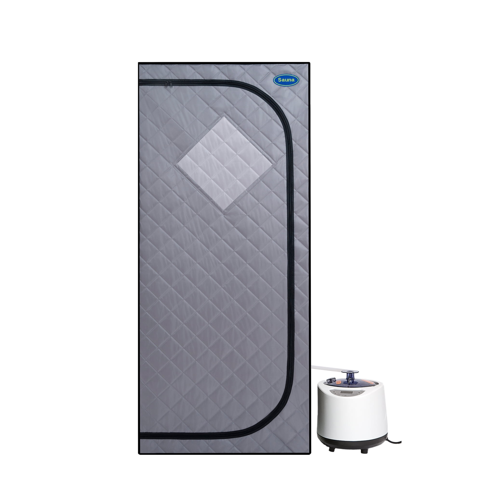 Cheelom Portable Gothic Roof Plus Type Full Size Steam Sauna tent. Spa, Detox ,Therapy and Relaxation at home. Larger Space, Stainless Steel Pipes Connector Easy to Instal Black