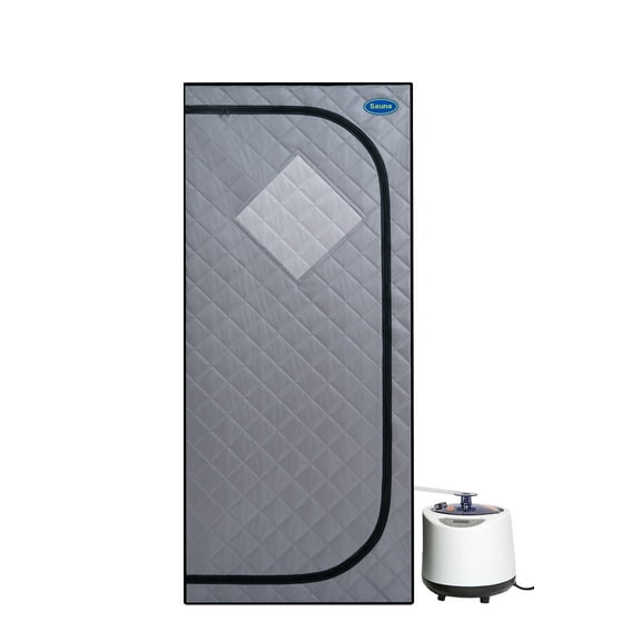 Cheelom Portable Gothic Roof Plus Type Full Size Steam Sauna tent. Spa, Detox ,Therapy and Relaxation at home. Larger Space, Stainless Steel Pipes Connector Easy to Instal Black