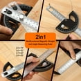 thumbnail image 2 of Amdohai 2in1 Multifunctional Magnetic Straight and Angle Measuring Ruler Woodworking Scribe Ruler Woodworking Ruler Detachable, 2 of 8