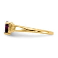 thumbnail image 4 of Diamond2Deal 14K Bague en Or Jaune avec Grenat Rhodolite pour Femmes Taille 7, 4 of 7
