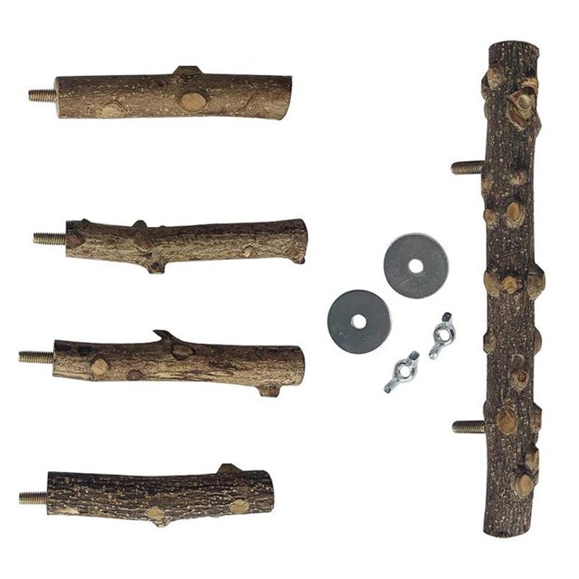 Perchas para pájaros naturales Pata Escalada Masticar Jaula de piezaza Accesorios para jaulas de loros Juguete para cacatúas Periquitos Gloria percha de pájaro