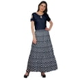 thumbnail image 3 of Moomaya Jupe Longue Imprimée pour Femmes Style Portefeuille Grande Taille Jupe Maxi à 3 Niveaux, 3 of 6