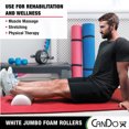 thumbnail image 5 of CanDo Jumbo Half-round White PE Foam Rollers for Exercise, Fitness, Muscle Restoration, Massage Therapy, Sport Recovery and Physical Therapy for Home, Clinics, Professional Therapy, 5 of 7