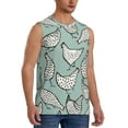 thumbnail image 2 of Xecao Hand Drawn Chickens Print Men's Tank Top: Sleek Sleeveless Tee for Casual Sports and Beach Occasions-X-Large, 2 of 7