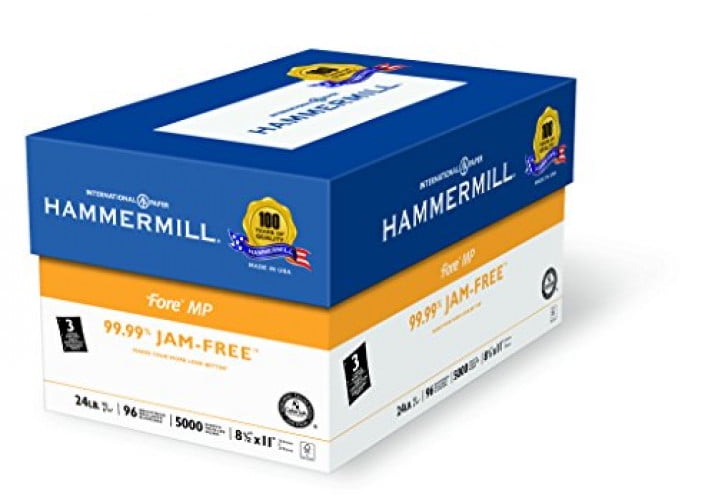 Hammermill Multipurpose 5000 Sheets Printer Copy Paper White 8.5x11 Case 10 Ream 