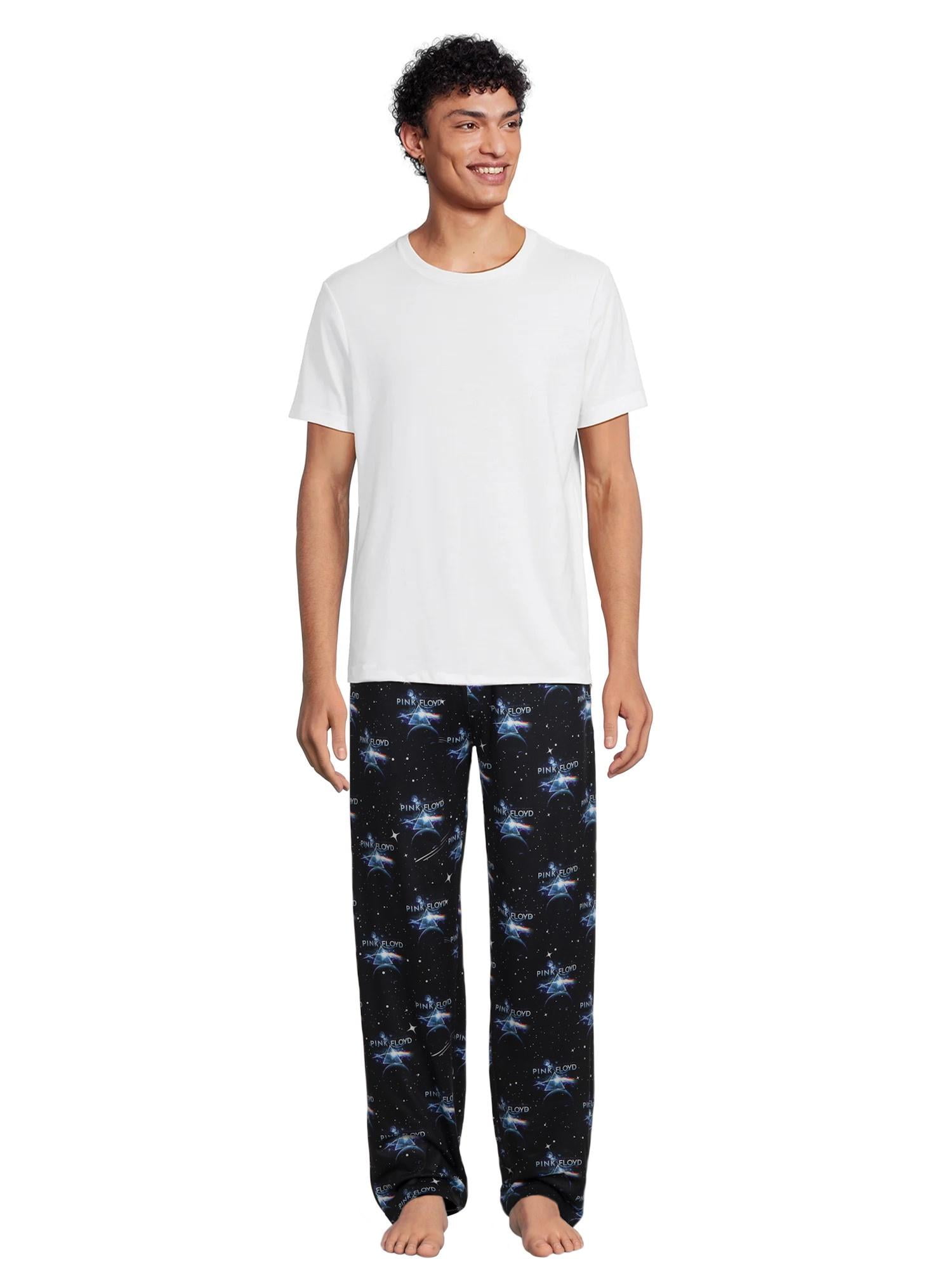 Men s Pink Floyd Graphic Sleep Pants Poly Spandex Band Pajama Bottoms Up to 2XL Walmart