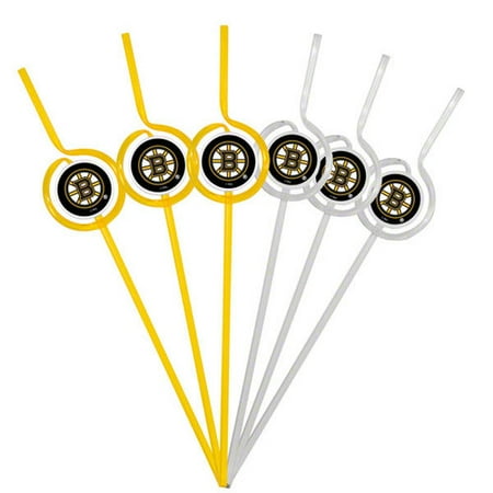 NHL - Boston Bruins Team Sips Straws 6 Pack