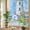 Blue, variant on Spring Summer Botanical Privacy Window Film, Decorative Stained Glass Window Film, Butterfly Floral Vintage Resuable Rainbow Static Cling for Home Bathroom Living Room Glass Door 17.7"x78.7"
