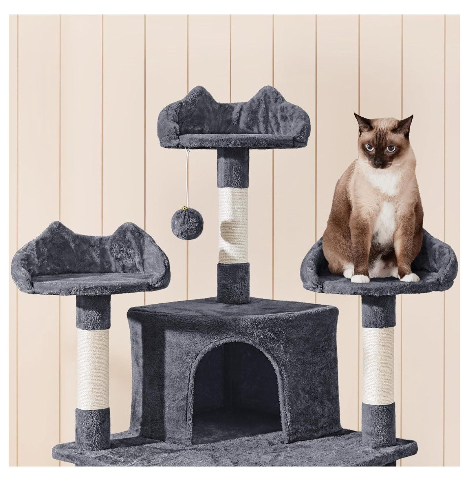 Cat Tree for Large Cats 76.5", Extra Large Cat Tower with Scratching Posts & Perches