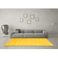 thumbnail image 3 of Ahgly Company Indoor Square Solid Yellow Modern Area Rugs, 3' Square, 3 of 4