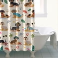 thumbnail image 4 of Dachshunds on the Beach Shower Curtain 72"x72" ,Bathroom Decorative Shower Curtains Set with 12 Hooks,Modern Waterproof Washable Shower Curtain, 4 of 6