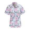 thumbnail image 4 of Fashnice Hauts pour Femmes Blouse Col à Revers Manches Courtes Chemises Élégantes Tunique de Travail Figure 2 TG, 4 of 7