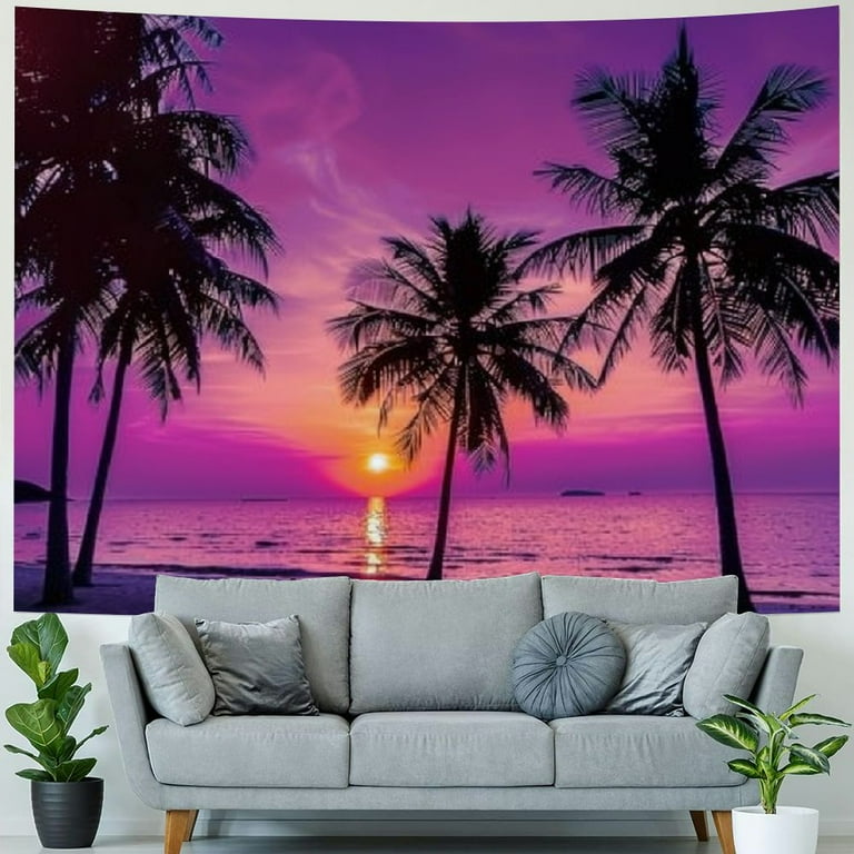 Beach sunset tapestry sale