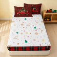 thumbnail image 4 of Erosebridal Christmas Truck Zipper Full Size Comforter Sets with Fitted Sheet and 2 Pillowcases, Plaid Zipper Bedding Set, Plaid Christmas Truck, Xmas Reversible, 4 of 7