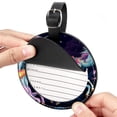 thumbnail image 2 of Robot Unicorn Attack 2pcs PU Leather Round Bag Tags Suitcase Handbag Tags with Privacy Cover and Name ID Tag for Travel Luggage, Handbags, Backpacks, School Bags, 2 of 6