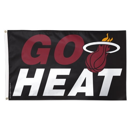 WinCraft Miami Heat 3 x 5 Single-Sided Deluxe Team Slogan Flag