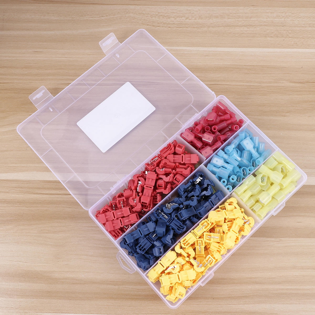 OUNONA 720 pcs T Shape Copper Insulation Terminals Heat Shrink Wire Crimp Connector Cold Pressed Insulated Cord Wire End Terminals