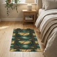 thumbnail image 3 of ODIKA 2'x3' Washable Accent Rug Pet Friendly, Bedside Mat Fish Angler Theme Reel Trout Lure Border Cabin Fishing Vintage Refined for Bedroom, Nursery, RV, 3 of 7