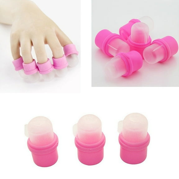 Xinyolin 10Pcs Wearable Nail Acrylic Soaker Kit Polish Remover Gel Removal Cap Tips
