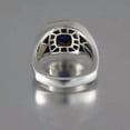 thumbnail image 5 of 2CT Cushion Cut Lab Created Sapphire Men's Wedding Ring 14k Two Tone Gold Finish, 5 of 5