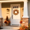 thumbnail image 3 of TETOU 20.5" Fall Wreaths for Front Door, Artificial Pumpkin Maple Leaves Harvest Autumn Wreath with Eucalyptus Leaves for Fall Thanksgiving Halloween Door Wall Porch Indoor Outdoor Decoratioin, 3 of 8