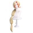thumbnail image 1 of Peluca de cosplay rubia con cola de caballo larga con detalles rojos, 100 cm, 1 of 3