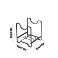 thumbnail image 3 of Kitchen Drainer Rack, Durable Rust-Proof Countertop Organizer, Thickened Iron Pot Lid Holder Dish Drying Rack with Hollowed Base Quick Dry, Black, 3 of 6
