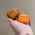 thumbnail image 2 of DIY Luxury Soft Leather Customization Earphone Case For Airpods 3 Pro 1 2 Cover Customer Name Letters Print Protective Cover Black For Airpods Pro, 2 of 6