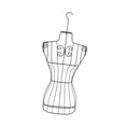 thumbnail image 2 of Tachiuwa Female Mannequin Metal Form Female Mannequin Torso for Home Decor White, 2 of 9