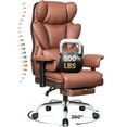 thumbnail image 1 of COOLHUT Large Executive Office Chair with Adjustable Armrests and Footrest, High Back PU Leather Computer Chair with Lumbar Support, for Big and Tall Users, for Home Office or Computer Desk Use, 1 of 9