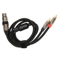 thumbnail image 1 of Cable divisor XLR hembra a doble RCA macho Y, chapado en oro, hembra XLR de 3 pines a doble RCA macho, adaptador estéreo, Cable de micrófono, 1 of 5