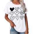 thumbnail image 1 of Cadeau de Saint-Valentin pour Femmes Imprimé Saint-Valentin T-Shirt Mode Confortable Blouses Tops Femme, 1 of 8