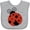 AC-Heather Grey, variant on Inktastic Ladybug, Red Ladybug, Cute Ladybug, Ladybird Girls Baby Bib