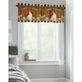 thumbnail image 4 of Kitchen Cafe Valance Curtain for Small Windows,Farm Animal Rooster Cock and Sunflowers Rod Pocket Short Valances Black White Grid Window Treatment Panel for Living Room/Bedroom/Bathroom,42x18in, 4 of 9