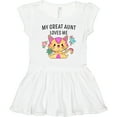 thumbnail image 3 of Inktastic My Great Aunt Loves Me with Cute Kitten and Flowers Girls Toddler Dress, 3 of 5