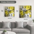 thumbnail image 5 of Yellow Grey Wooden Wall Clock Silent Non Ticking, Abstract Art Oil Painting Modern Geometric Square Wall Clocks Battery Operated, Decor Clock for Home Office, Living Room, Kitchen, 10 Inch, 5 of 9
