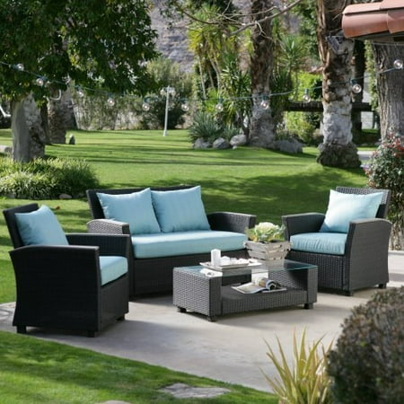 Delphi All Weather Chocolate Wicker Conversation Set
