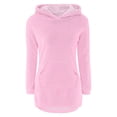 thumbnail image 4 of Ruyang Girls Fleece Hoodie Y2K Trendy Fuzzy Pullover Sweatshirt Kids Fall Winter Warm Furry Plain Hooded Sweater Pocket, 4 of 5
