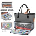thumbnail image 2 of Bolsa de Tejido y Crochet Yarwo en Gris con Flechas, Tote 38x21x32 cm, 2 of 8