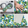 thumbnail image 2 of abstractly Bright Green pattern Front Door Mat, Indoor Mats for Bedroom Bathroom Kitchen, Floor Mat Non-Slip, Soft Carpet Floor Cover Machine Washable Entryway Mat - 20x31.5in, 2 of 5