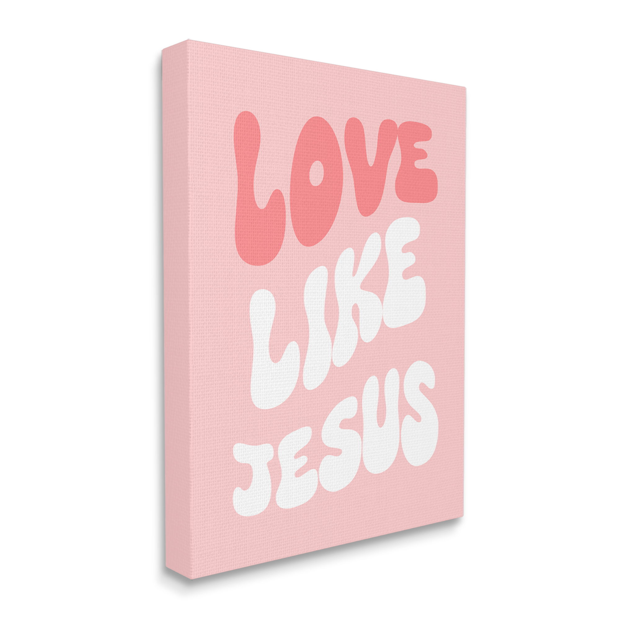 Stupell Industries Love Like Jesus Retro Inspirational Painting Gallery Wrapped Canvas Art Print Wall Art, 36 x 48