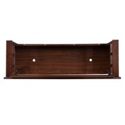 Linon Cynthia Wood Storage Bench FlipTop Slat Back & Side in Walnut Brown Finish