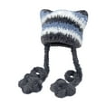 thumbnail image 4 of Gorro de Orejas de Gato Strade Fareast Limited Invierno Azul y Gris, 4 of 8